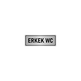 Özarslan Dizayn Departman Kapı İsimliği Wc 7x20 cm Gümüş Renk Metal Yönlendirme Levhası
