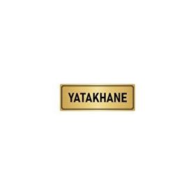 Özarslan Dizayn Departman Kapı İsimliği Yatakhane 10x20 cm Altın Renk Metal Yönlendirme Levhası