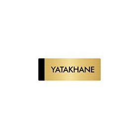 Özarslan Dizayn Departman Kapı İsimliği Yatakhane 5x20 cm Altın Renk Metal Yönlendirme Levhası