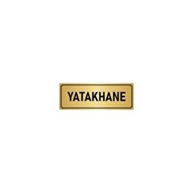 Özarslan Dizayn Departman Kapı İsimliği Yatakhane 5x20 cm Altın Renk Metal Yönlendirme Levhası