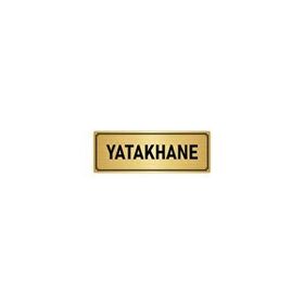 Özarslan Dizayn Departman Kapı İsimliği Yatakhane 7x20 cm Altın Renk Metal Yönlendirme Levhası
