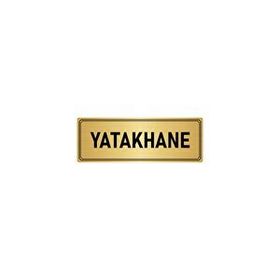 Özarslan Dizayn Departman Kapı İsimliği Yatakhane 7x20 cm Altın Renk Metal Yönlendirme Levhası
