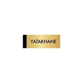 Özarslan Dizayn Departman Kapı İsimliği Yatakhane 7x20 cm Altın Renk Metal Yönlendirme Levhası