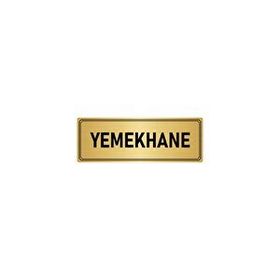 Özarslan Dizayn Departman Kapı İsimliği Yemekhane 10x20 cm Altın Renk Metal Yönlendirme Levhası