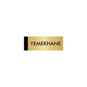 Özarslan Dizayn Departman Kapı İsimliği Yemekhane 5x20 cm Altın Renk Metal Yönlendirme Levhası