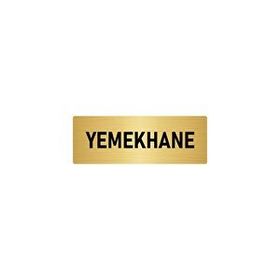Özarslan Dizayn Departman Kapı İsimliği Yemekhane 5x20 cm Altın Renk Metal Yönlendirme Levhası