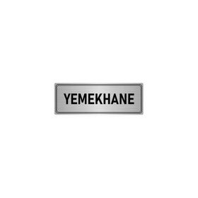 Özarslan Dizayn Departman Kapı İsimliği Yemekhane 5x20 cm Gümüş Renk Metal Yönlendirme Levhası