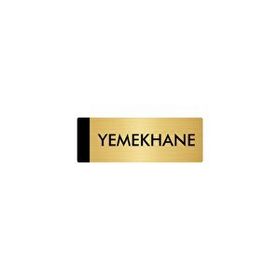 Özarslan Dizayn Departman Kapı İsimliği Yemekhane 7x20 cm Altın Renk Metal Yönlendirme Levhası