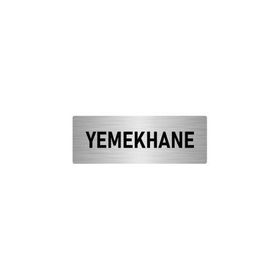Özarslan Dizayn Departman Kapı İsimliği Yemekhane 7x20 cm Gümüş Renk Metal Yönlendirme Levhası
