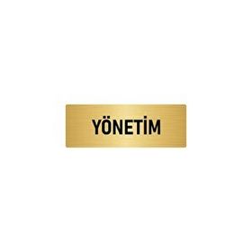 Özarslan Dizayn Departman Kapı İsimliği Yönetim 5x20 cm Altın Renk Metal Yönlendirme Levhası