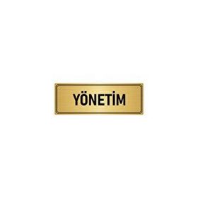 Özarslan Dizayn Departman Kapı İsimliği Yönetim 5x20 cm Altın Renk Metal Yönlendirme Levhası