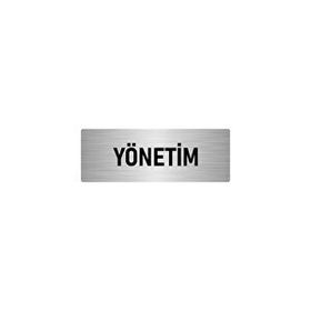 Özarslan Dizayn Departman Kapı İsimliği Yönetim 5x20 cm Gümüş Renk Metal Yönlendirme Levhası