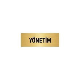 Özarslan Dizayn Departman Kapı İsimliği Yönetim 7x20 cm Altın Renk Metal Yönlendirme Levhası
