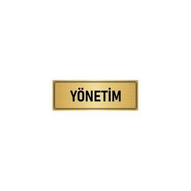 Özarslan Dizayn Departman Kapı İsimliği Yönetim 7x20 cm Altın Renk Metal Yönlendirme Levhası