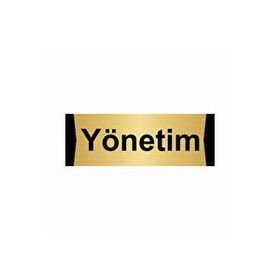 Özarslan Dizayn Departman Kapı İsimliği Yönetim 7x20 cm Altın Renk Metal Yönlendirme Levhası