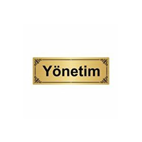 Özarslan Dizayn Departman Kapı İsimliği Yönetim 7x20 cm Altın Renk Metal Yönlendirme Levhası