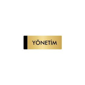 Özarslan Dizayn Departman Kapı İsimliği Yönetim 7x20 cm Altın Renk Metal Yönlendirme Levhası