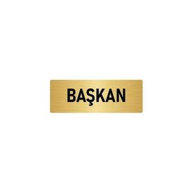 Özarslan Dizayn Departman Kapı İsimliği Yönetim Kurulu Başkanı 5x20 cm Altın Renk Metal Yönlendirme Levhası