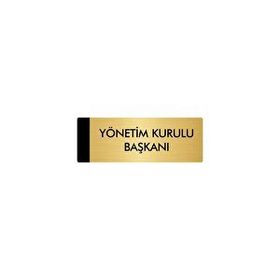 Özarslan Dizayn Departman Kapı İsimliği Yönetim Kurulu Başkanı 7x20 cm Altın Renk Metal Yönlendirme Levhası