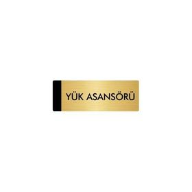 Özarslan Dizayn Departman Kapı İsimliği Yük Asansörü 10x20 cm Altın Renk Metal Yönlendirme Levhası