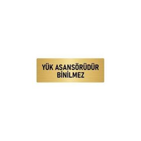 Özarslan Dizayn Departman Kapı İsimliği Yük Asansörü 5x20 cm Altın Renk Metal Yönlendirme Levhası