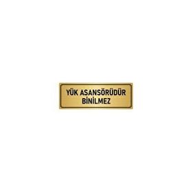 Özarslan Dizayn Departman Kapı İsimliği Yük Asansörü 5x20 cm Altın Renk Metal Yönlendirme Levhası