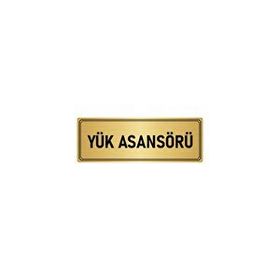 Özarslan Dizayn Departman Kapı İsimliği Yük Asansörü 5x20 cm Gümüş Renk Metal Yönlendirme Levhası