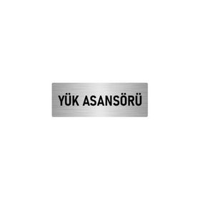 Özarslan Dizayn Departman Kapı İsimliği Yük Asansörü 7x20 cm Gümüş Renk Metal Yönlendirme Levhası