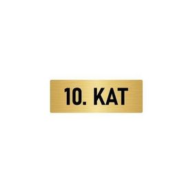 Özarslan Dizayn Departman Kapı İsimliği Zemin Kat 10x20 cm Altın Renk Metal Yönlendirme Levhası