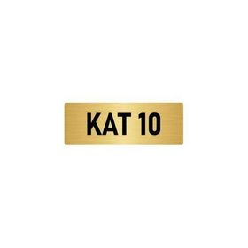 Özarslan Dizayn Departman Kapı İsimliği Zemin Kat 10x20 cm Altın Renk Metal Yönlendirme Levhası
