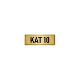 Özarslan Dizayn Departman Kapı İsimliği Zemin Kat 10x20 cm Altın Renk Metal Yönlendirme Levhası