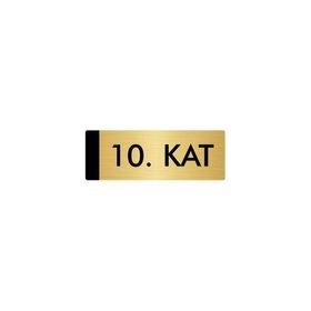 Özarslan Dizayn Departman Kapı İsimliği Zemin Kat 10x20 cm Altın Renk Metal Yönlendirme Levhası