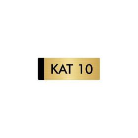 Özarslan Dizayn Departman Kapı İsimliği Zemin Kat 10x20 cm Altın Renk Metal Yönlendirme Levhası