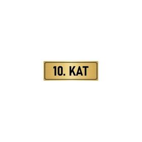 Özarslan Dizayn Departman Kapı İsimliği Zemin Kat 10x20 cm Altın Renk Metal Yönlendirme Levhası