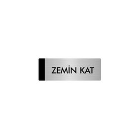 Özarslan Dizayn Departman Kapı İsimliği Zemin Kat 7x20 cm Gümüş Renk Metal Yönlendirme Levhası