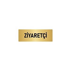 Özarslan Dizayn Departman Kapı İsimliği Ziyaretçi 10x20 cm Altın Renk Metal Yönlendirme Levhası