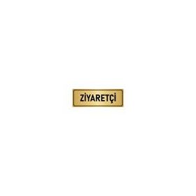 Özarslan Dizayn Departman Kapı İsimliği Ziyaretçi 10x20 cm Altın Renk Metal Yönlendirme Levhası
