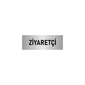 Özarslan Dizayn Departman Kapı İsimliği Ziyaretçi 10x20 cm Gümüş Renk Metal Yönlendirme Levhası
