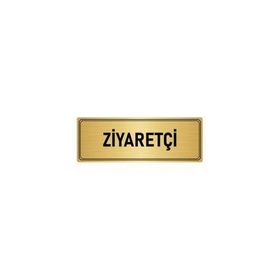 Özarslan Dizayn Departman Kapı İsimliği Ziyaretçi 5x20 cm Altın Renk Metal Yönlendirme Levhası