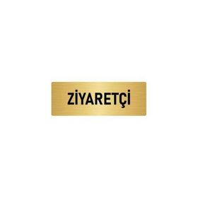Özarslan Dizayn Departman Kapı İsimliği Ziyaretçi 5x20 cm Altın Renk Metal Yönlendirme Levhası