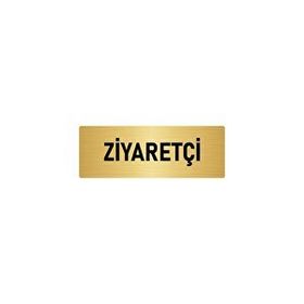 Özarslan Dizayn Departman Kapı İsimliği Ziyaretçi 5x20 cm Altın Renk Metal Yönlendirme Levhası