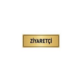 Özarslan Dizayn Departman Kapı İsimliği Ziyaretçi 7x20 cm Altın Renk Metal Yönlendirme Levhası