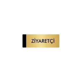 Özarslan Dizayn Departman Kapı İsimliği Ziyaretçi 7x20 cm Altın Renk Metal Yönlendirme Levhası