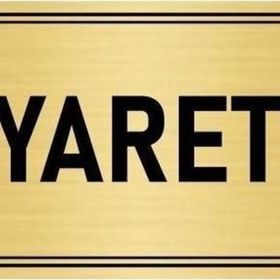 Özarslan Dizayn Departman Kapı İsimliği Ziyaretçi 7x20 cm Altın Renk Metal Yönlendirme Levhası