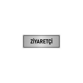 Özarslan Dizayn Departman Kapı İsimliği Ziyaretçi 7x20 cm Gümüş Renk Metal Yönlendirme Levhası