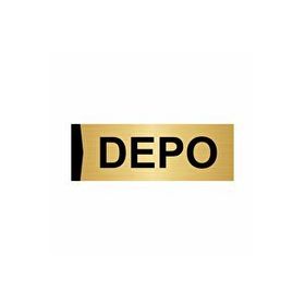 Özarslan Dizayn Depo 10x20 cm Altın Renk Metal Yönlendirme Levhası