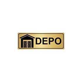 Özarslan Dizayn Depo 10x20 cm Altın Renk Metal Yönlendirme Levhası