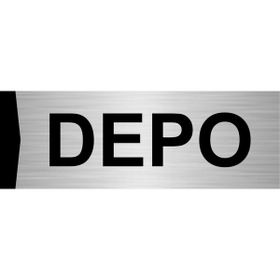 Özarslan Dizayn Depo 10x20 cm Gümüş Renk Metal Yönlendirme Levhası