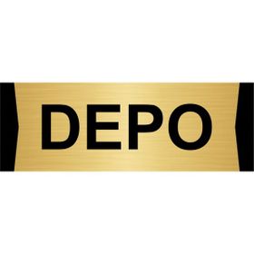 Özarslan Dizayn Depo 5x20 cm Altın Renk Metal Yönlendirme Levhası