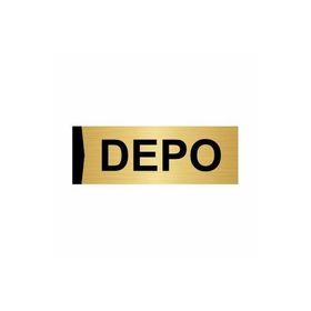 Özarslan Dizayn Depo 7x20 cm Altın Renk Metal Yönlendirme Levhası